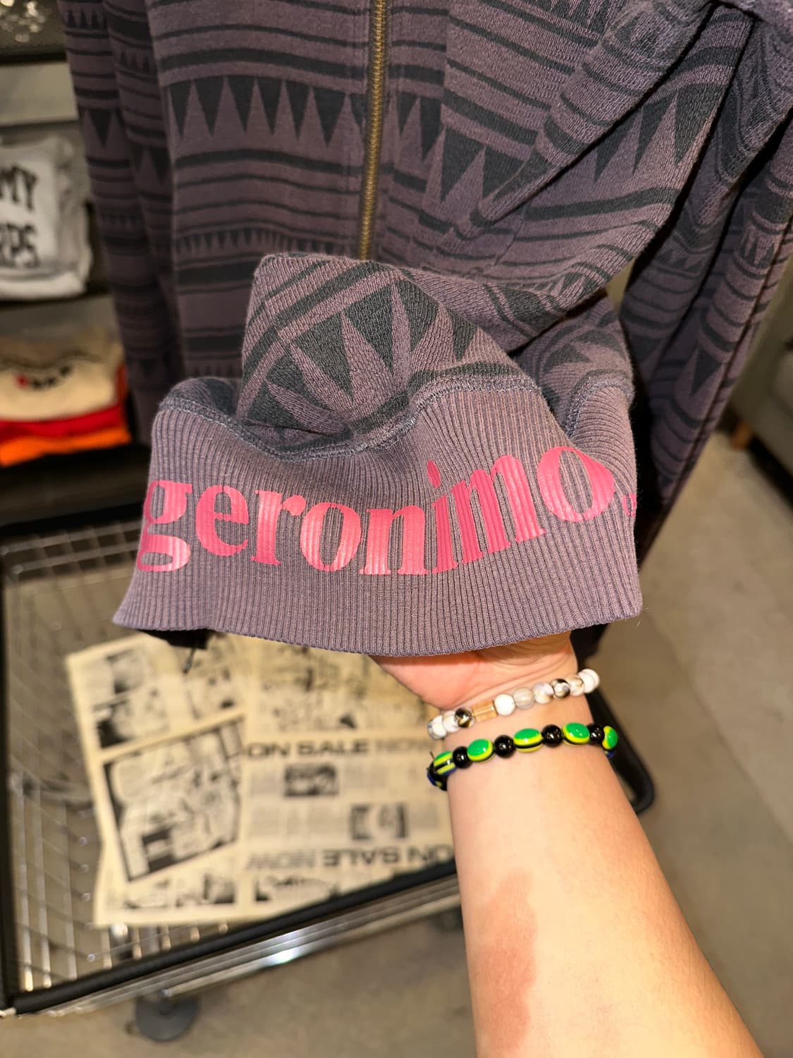 Geronimo Indian aztec hood zip-up 상품이미지7