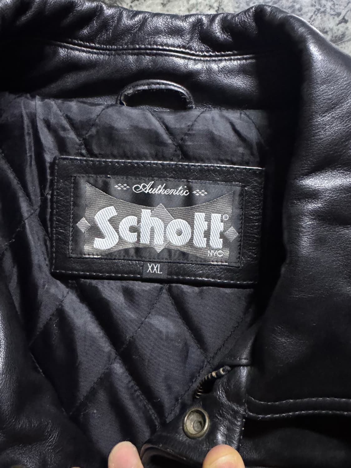 쇼트 레더 바시티 상품이미지4