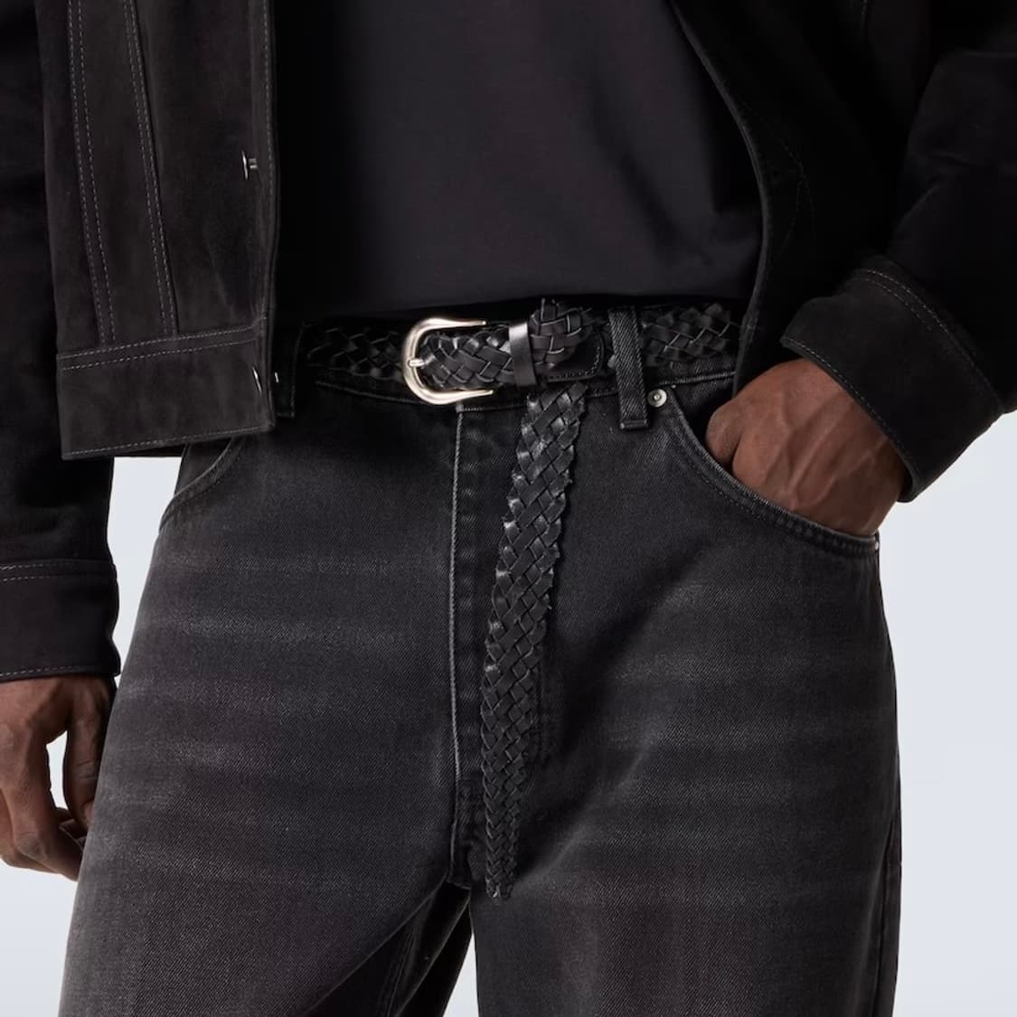 [F]스튜디오니콜슨 x 아론 레빈 26ss Braided 벨트/블랙 상품이미지2