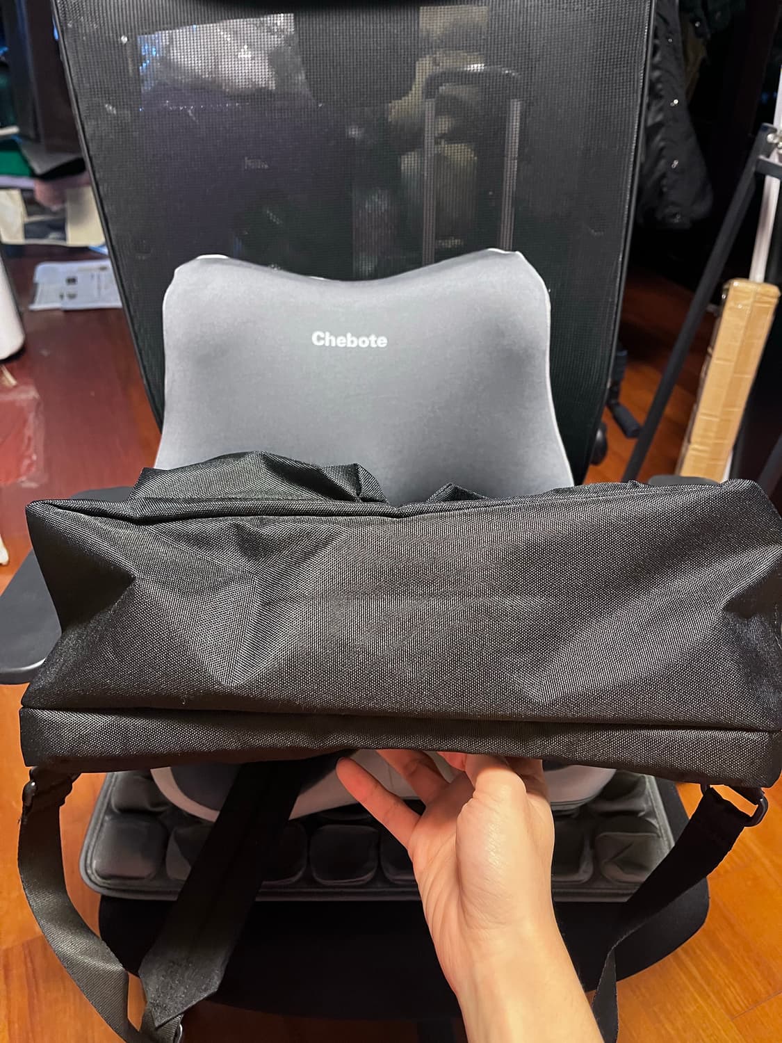 [남녀공용]마지언타이틀 블랙 백팩 상품이미지3