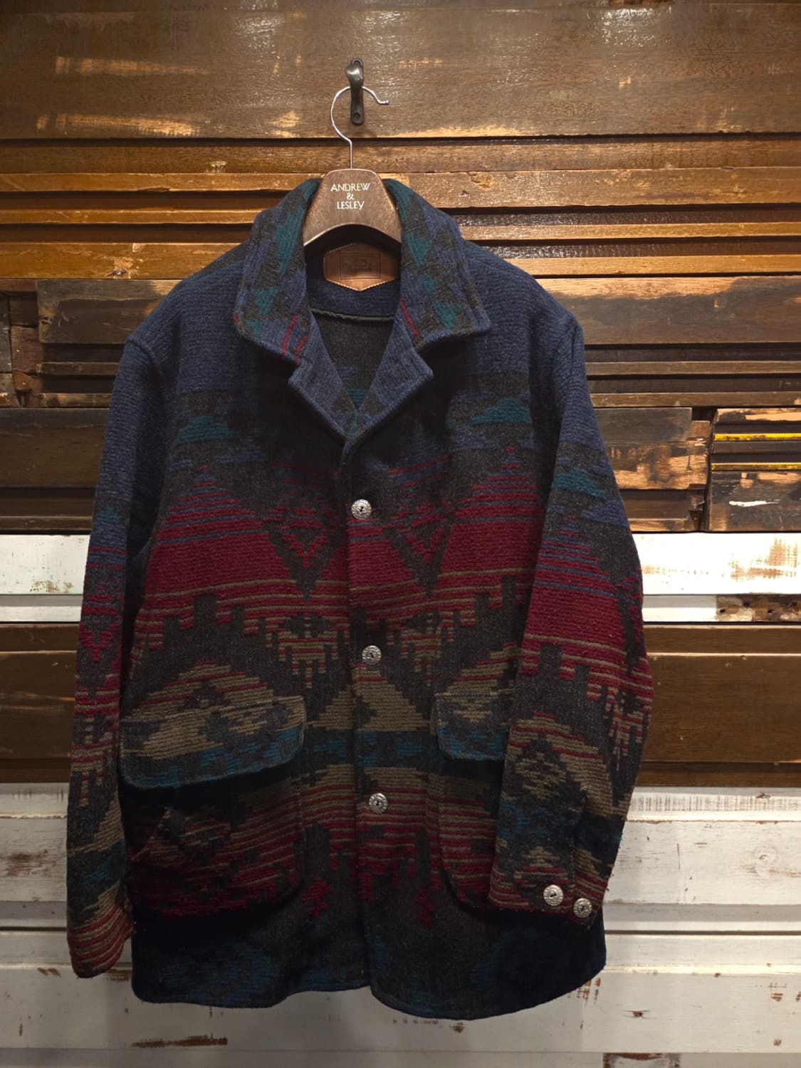 80'S 울리치 나바호패턴 블랭킷코트 상품이미지5