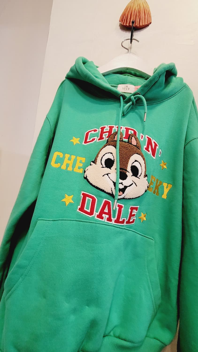 디즈니정품) 임블리 칩앤데일 기모후드티 상품이미지3