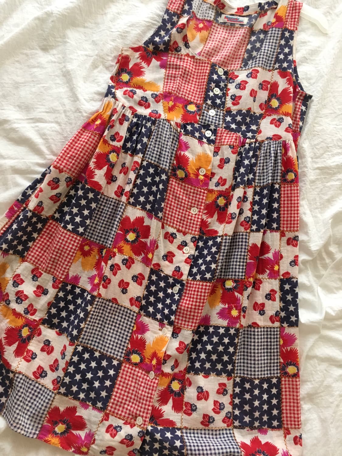 히스테릭 글래머 패치워크 미디 원피스 빈티지 상품이미지1