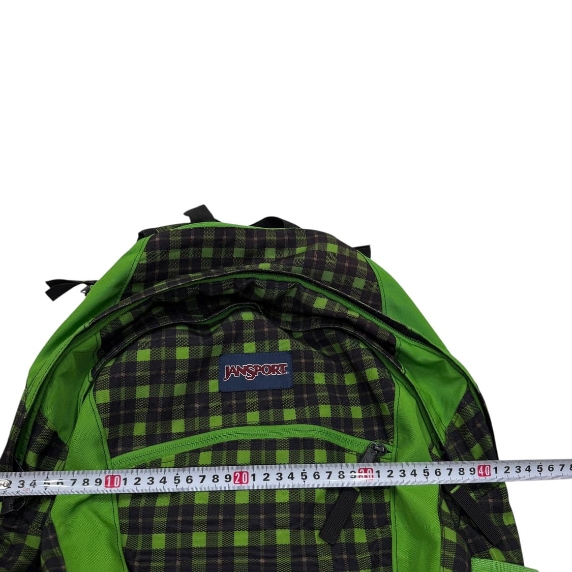 잔스포츠 빈티지 체크 패턴 백팩 가방 그린 상품이미지6