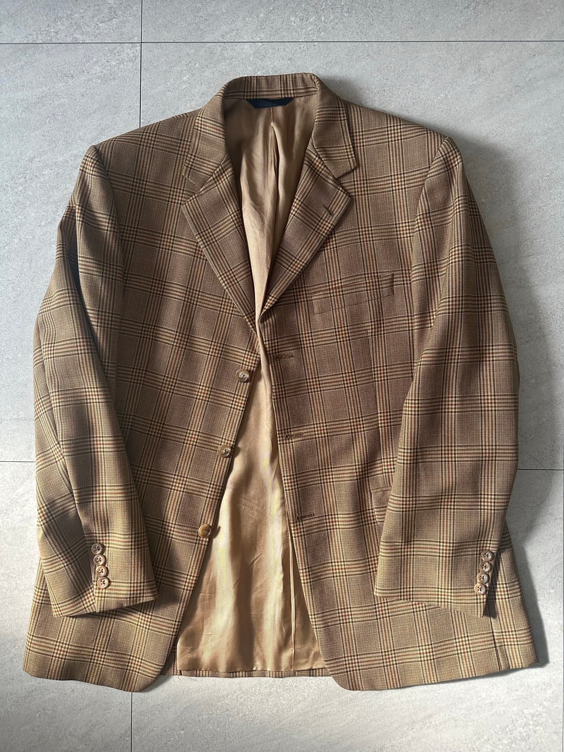 (미사용)90s 버버리 런던 빈티지 체크 블레이저 체크 자켓  상품이미지3