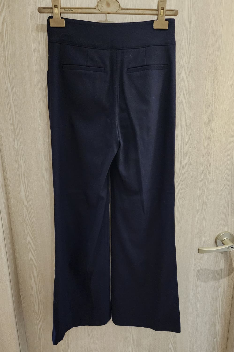 타임 여성 모직 슬랙스 팬츠 61cm 네이비 한섬 상품이미지2