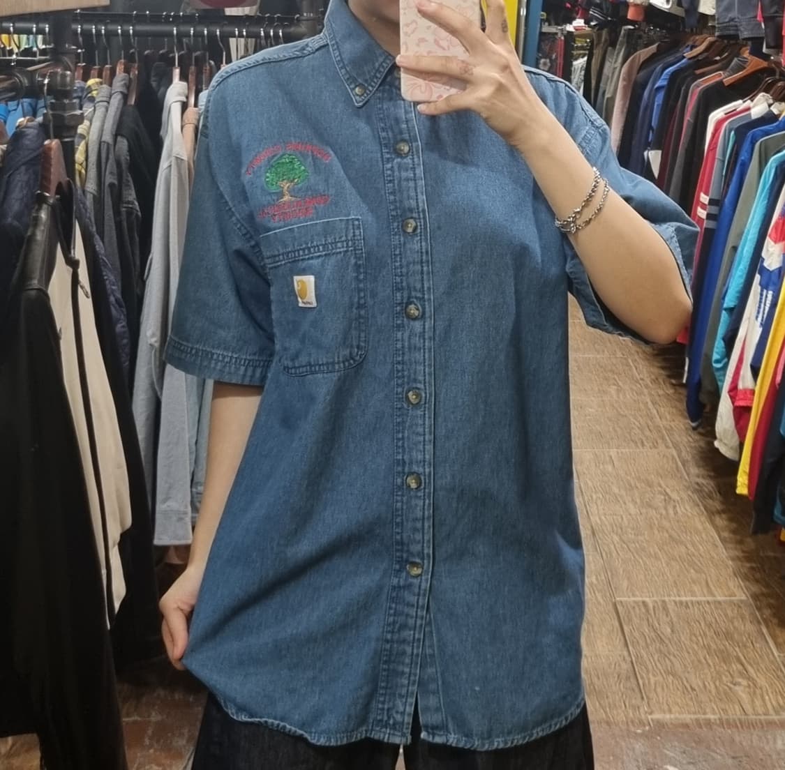 [Hi] 칼하트 반팔 셔츠 진청 상품이미지3