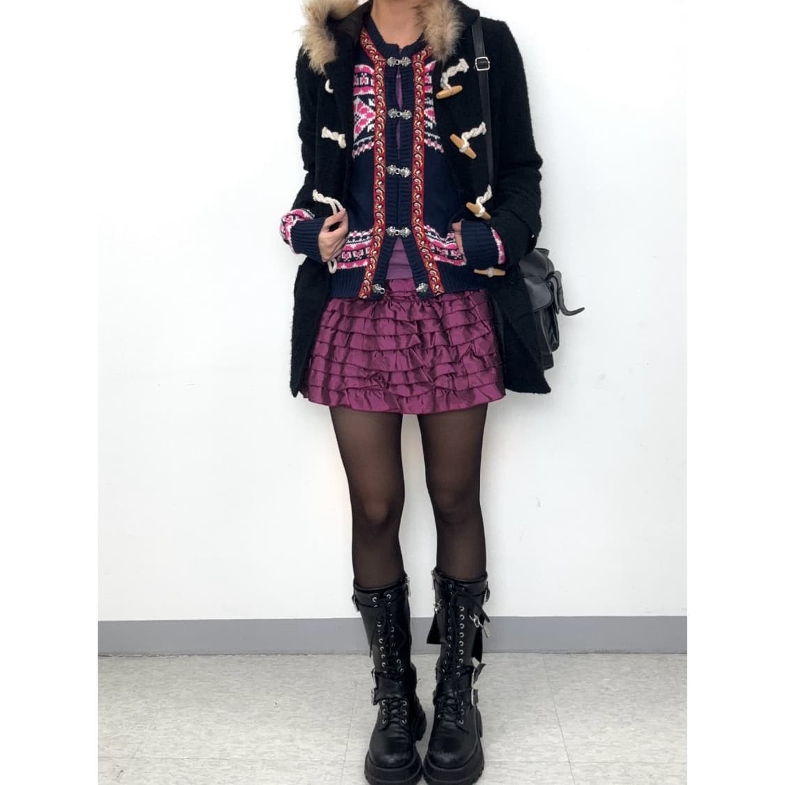 빈티지 핑크 프릴 스커트 상품이미지1