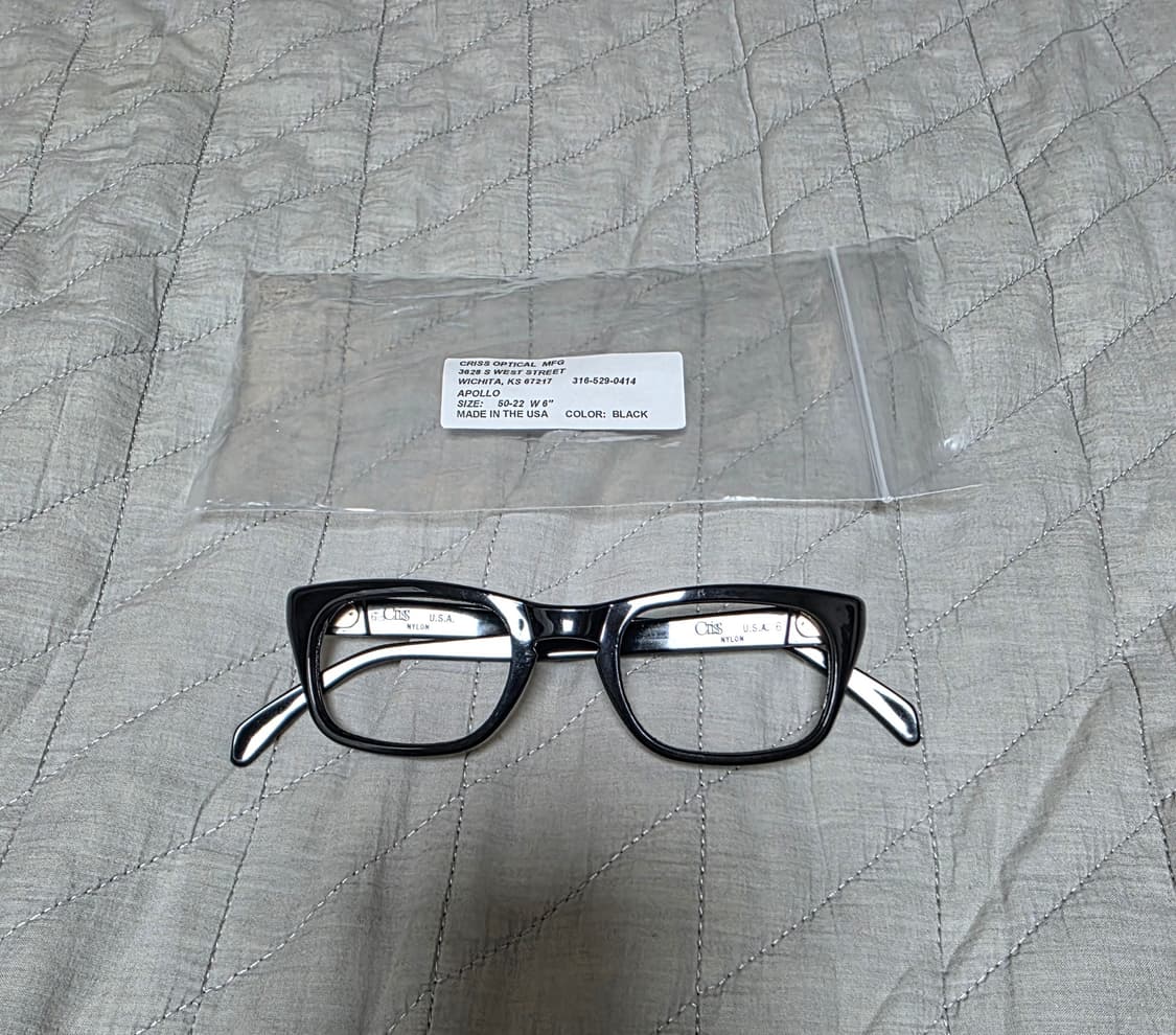 [50-22] 빈티지 크리스 옵티컬 아폴로 APOLLO 블랙 안경테 상품이미지2