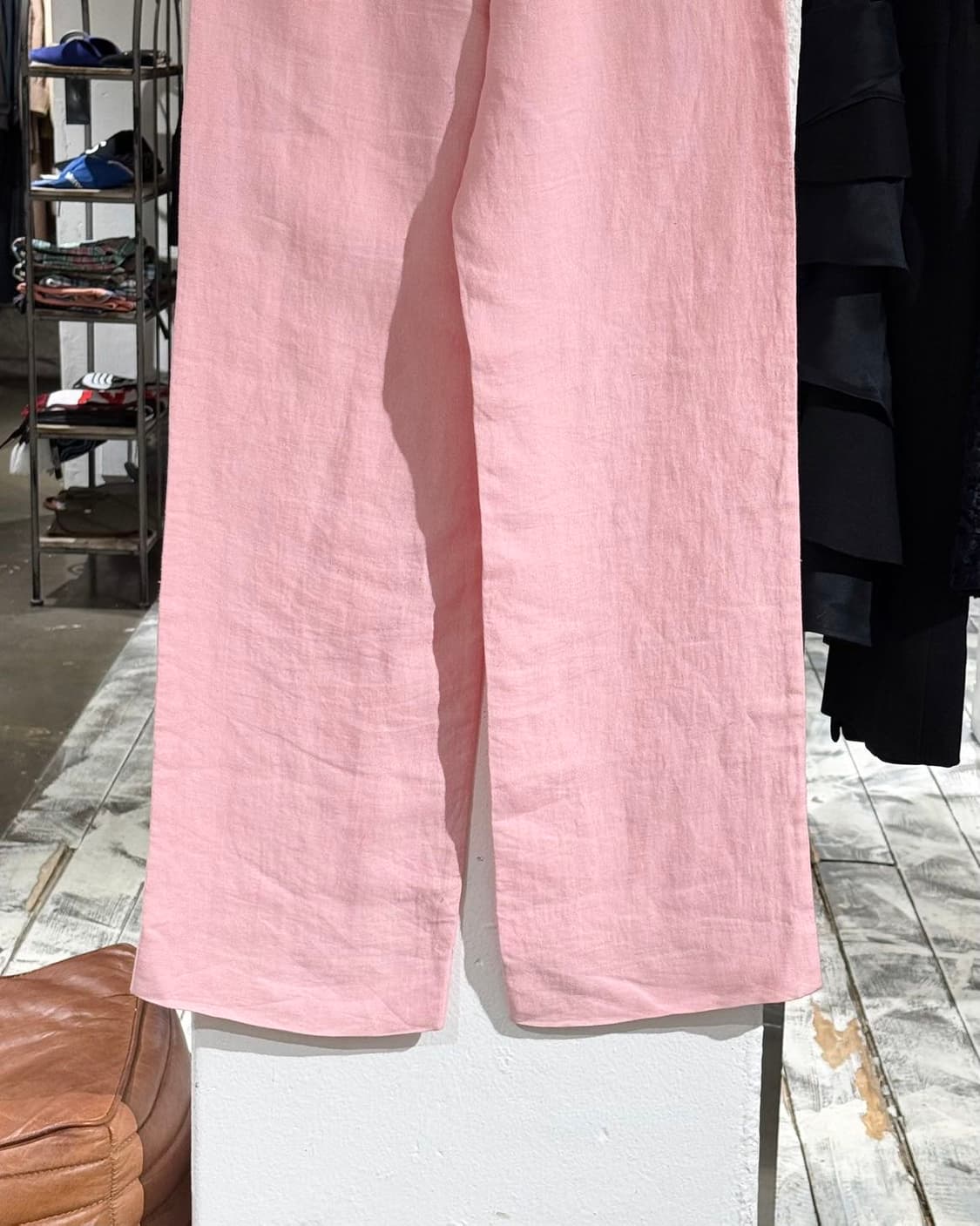 막스마라 핑크 퓨어 린넨 스팽글 팬츠 상품이미지6