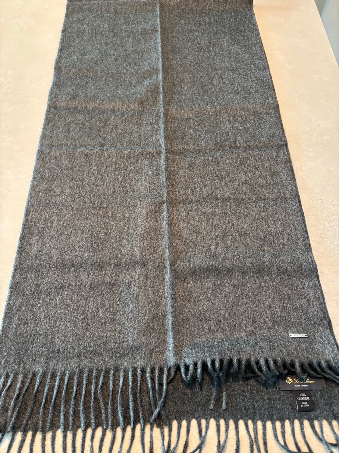 [판매] 로로피아나 우니따 캐시미어 머플러 (차콜 그레이) 상품이미지2