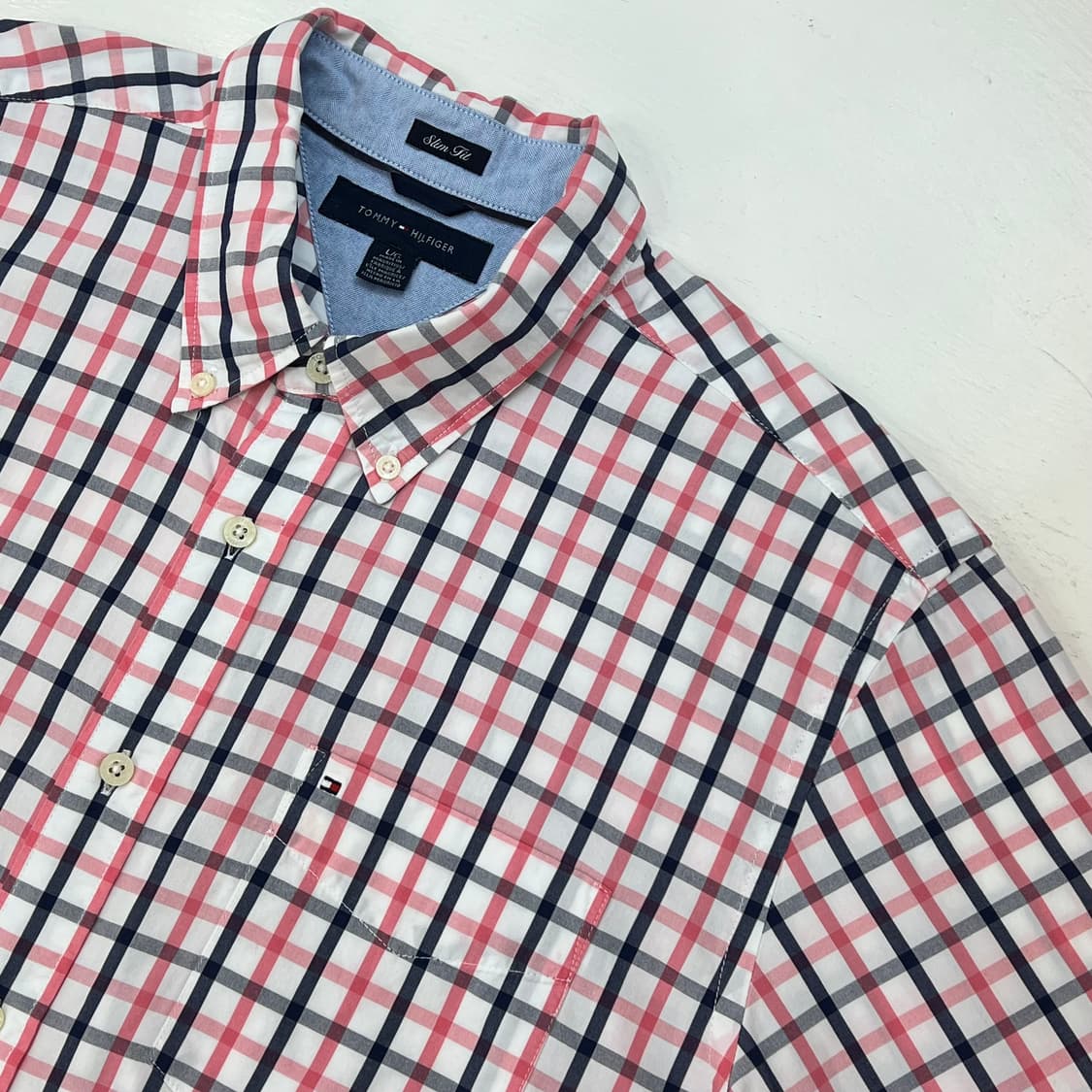 타미힐피거 슬림핏 체크 셔츠 L 상품이미지3
