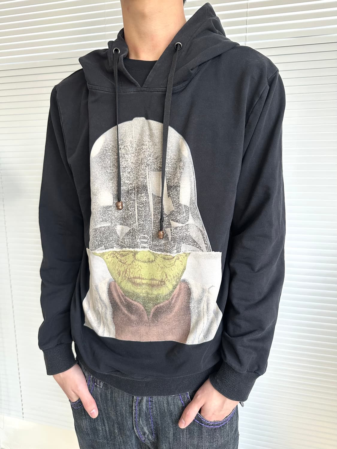 닐바렛 스타워즈 Darth Yoda 그래픽 후드티 상품이미지1