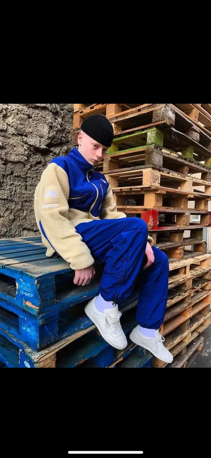 [L] 08fw 슈프림 노스페이스 디날리 후리스 플리스 크림블루 상품이미지4