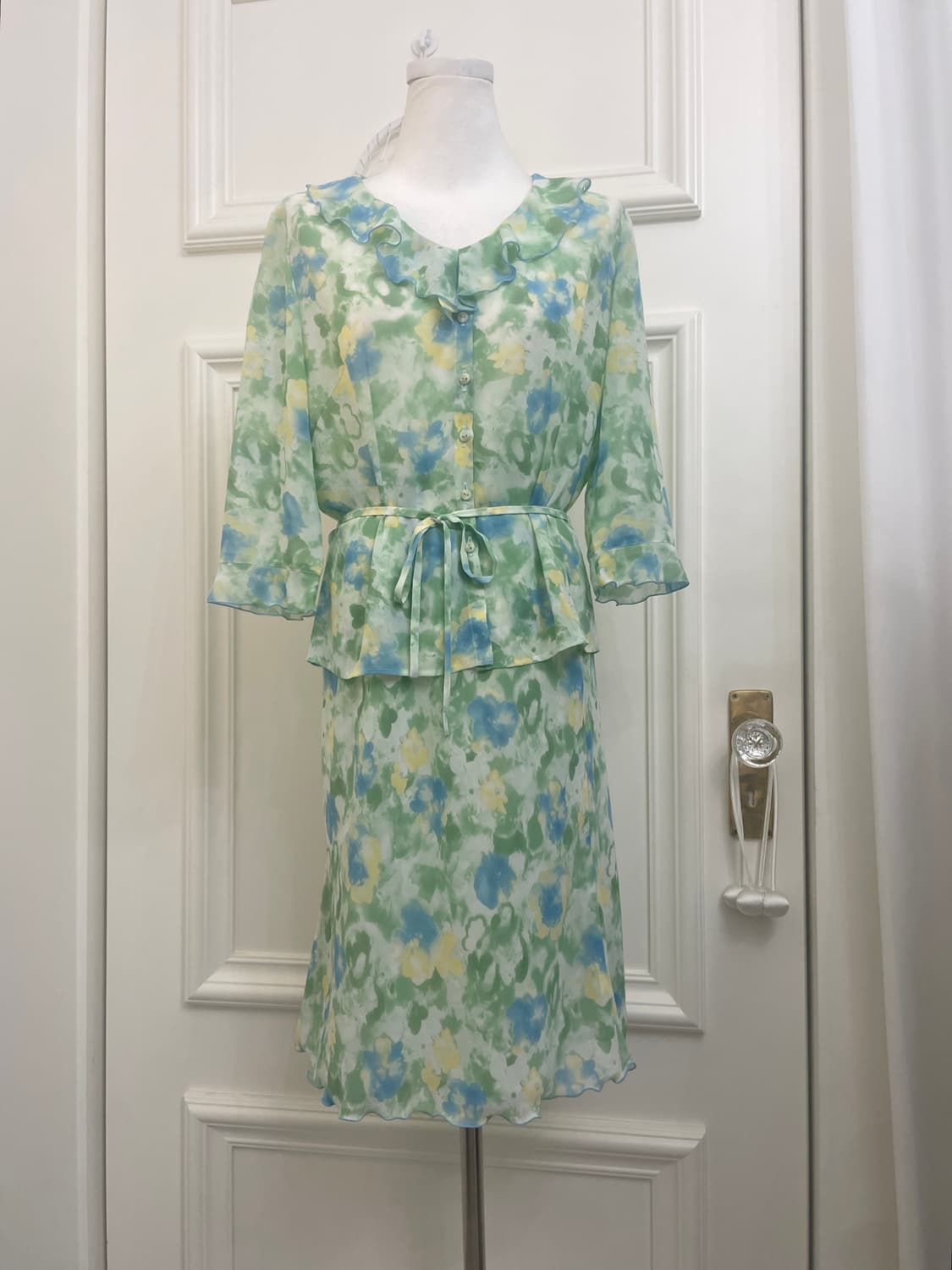 green blue water flower ruffle set-up 상품이미지1
