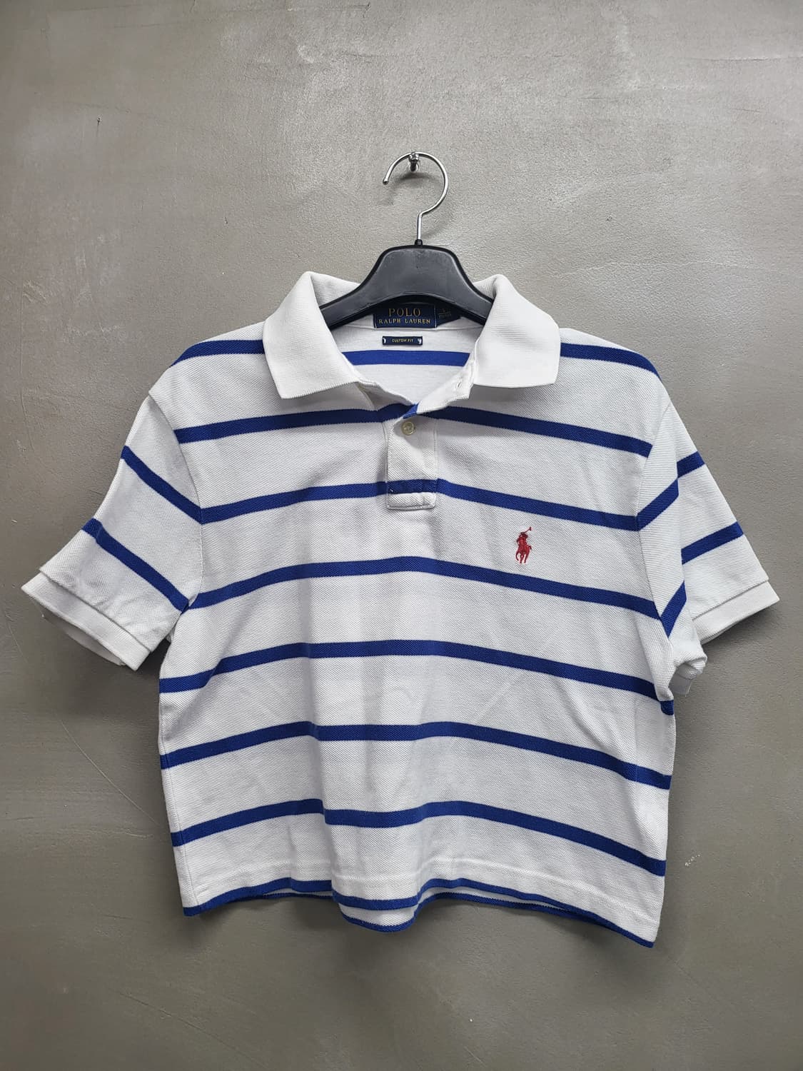 폴로 랄프로렌 크롭 스트라이프 반팔 카라티s 상품이미지1