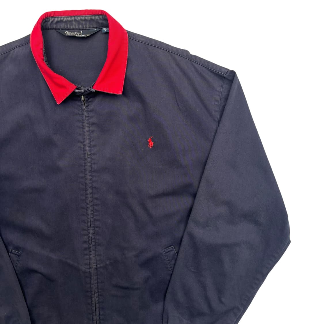 폴로 랄프로렌 레드 포니 네이비 배색 스윙톱 L 상품이미지2