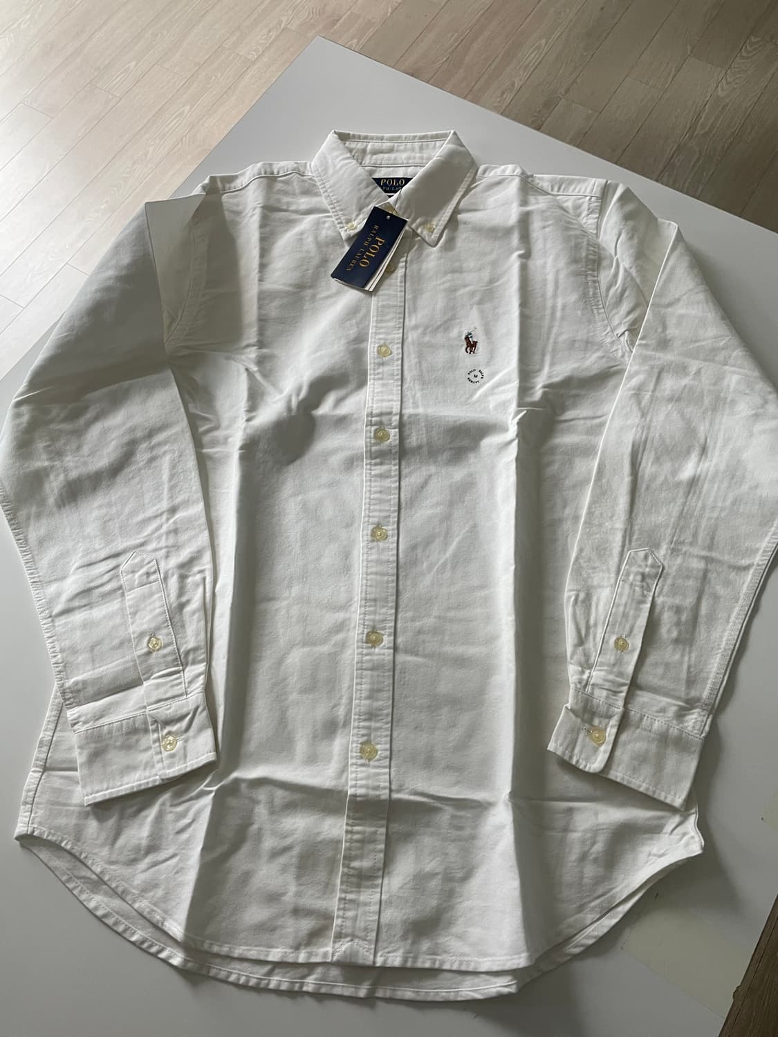 폴로 클래식핏 화이트 옥스포드 셔츠 M 상품이미지2