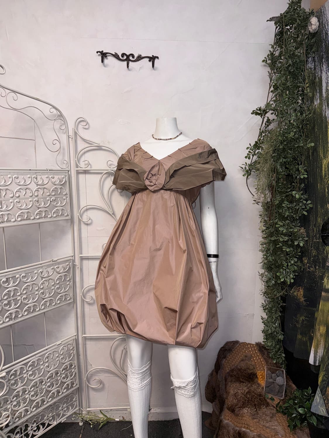 ANTONIO MARRAS TAFFETA DRESS Mauve/Mocha 상품이미지2