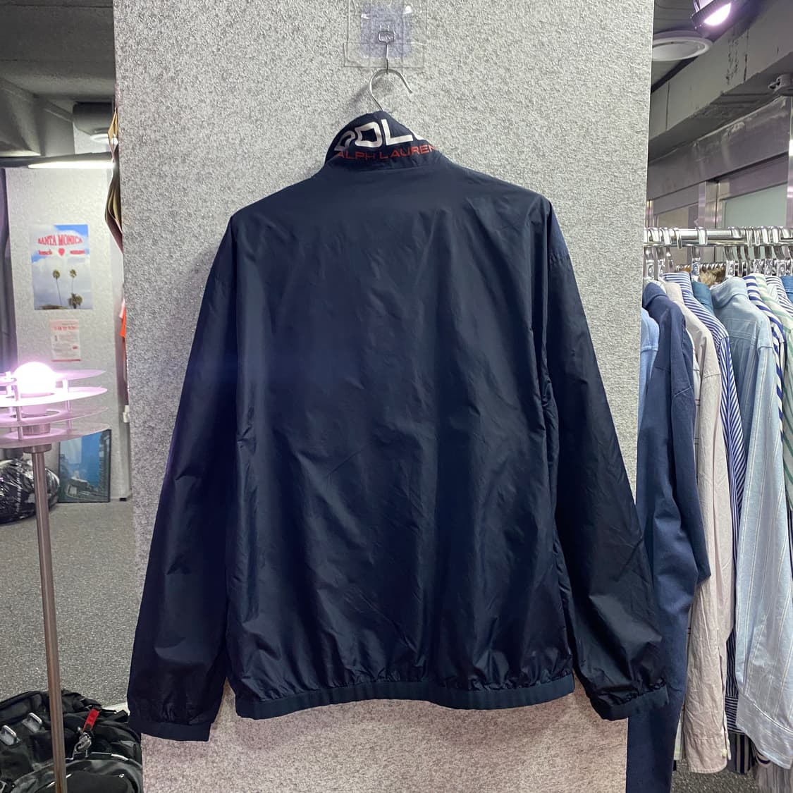 폴로랄프로렌 화이트 포니 신형 네이비 나일론 자켓  B4149  상품이미지5