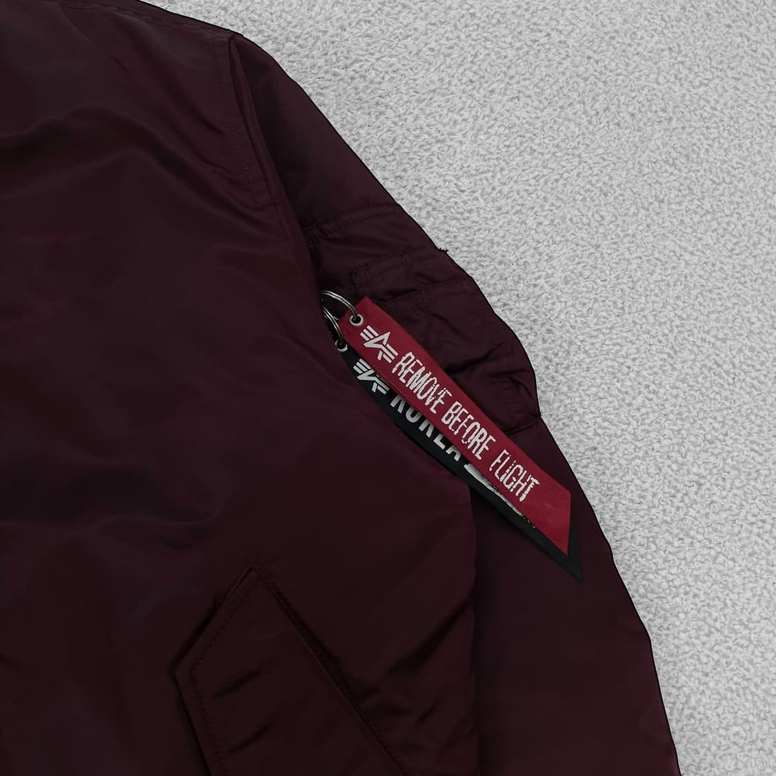 알파인더스트리 ma-1 플라이트 봄버 자켓 버건디 상품이미지3