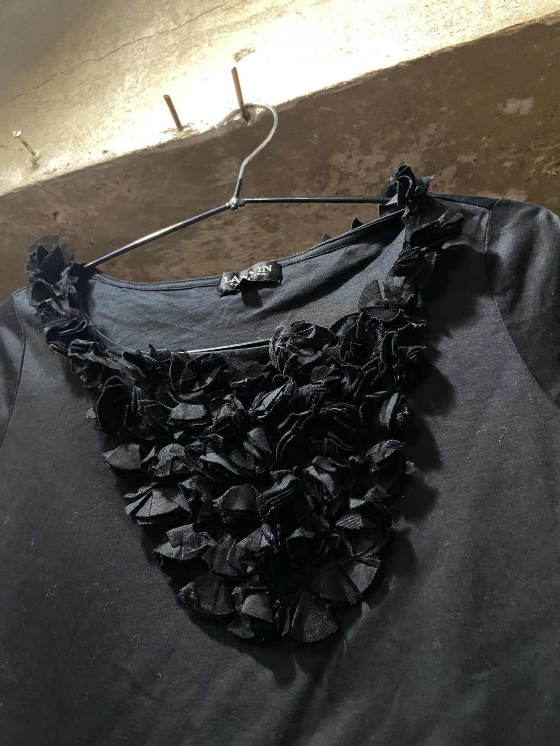 90s LANVIN 랑방 플라워 패턴 포인트 라운드 상품이미지1