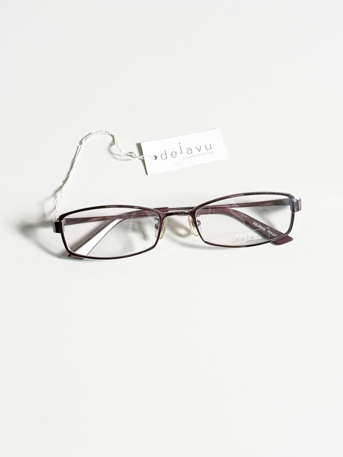 DEJAVU 슬림 스퀘어 퍼플 메탈 프레임 빈티지 안경 상품이미지1
