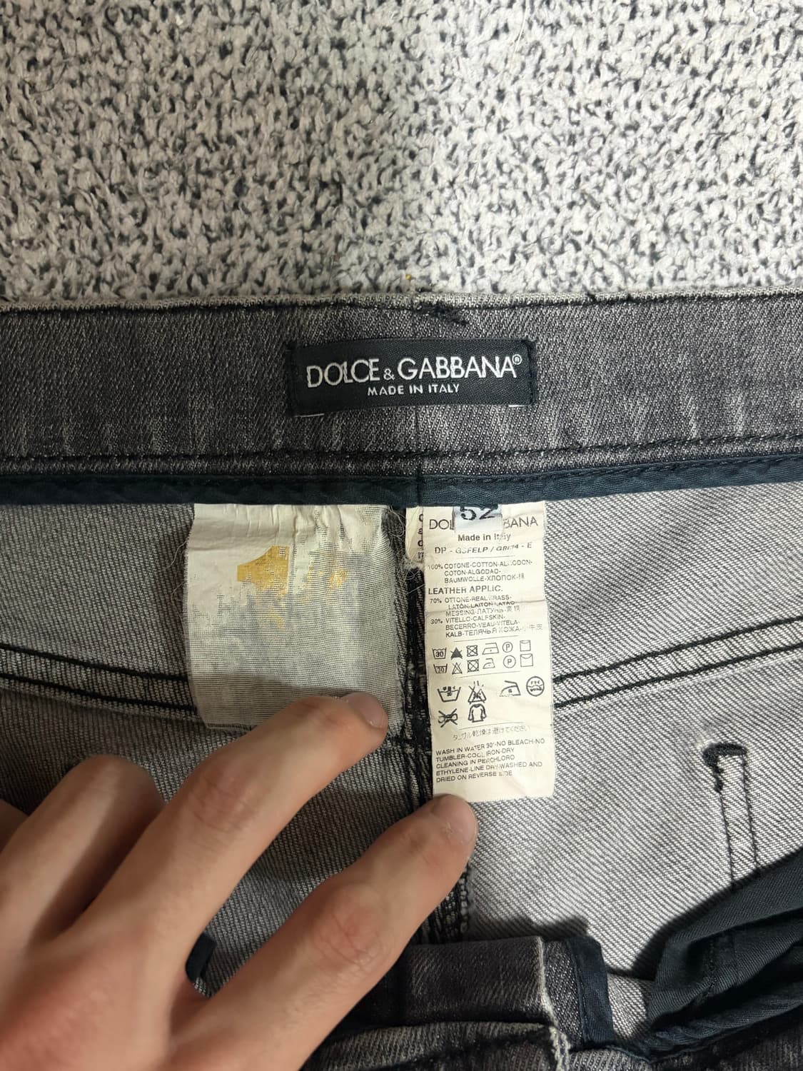 돌체앤가바나 14라인 실버 플레이트 워싱 그레이진 상품이미지5