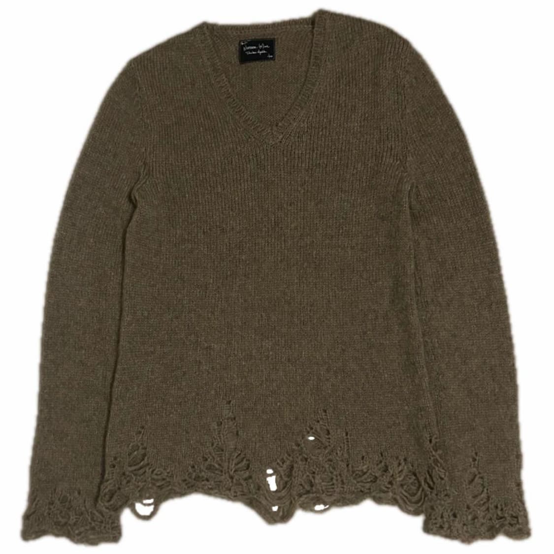 09AW 넘버나인 그런지 모헤어 데미지 니트 상품이미지1