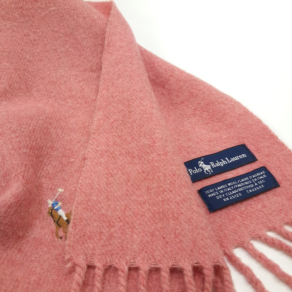MX209 폴로 랄프로렌 핑크로즈 램스울 목도리 머플러 상품이미지4