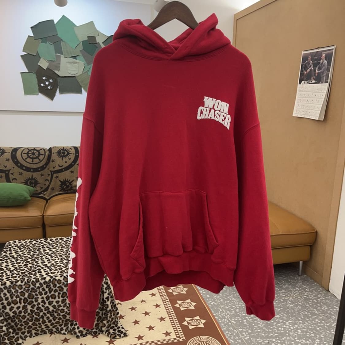 원체이서 빈티지 스트릿 레트로 고딕 기모 후드티 3 C08936 상품이미지3