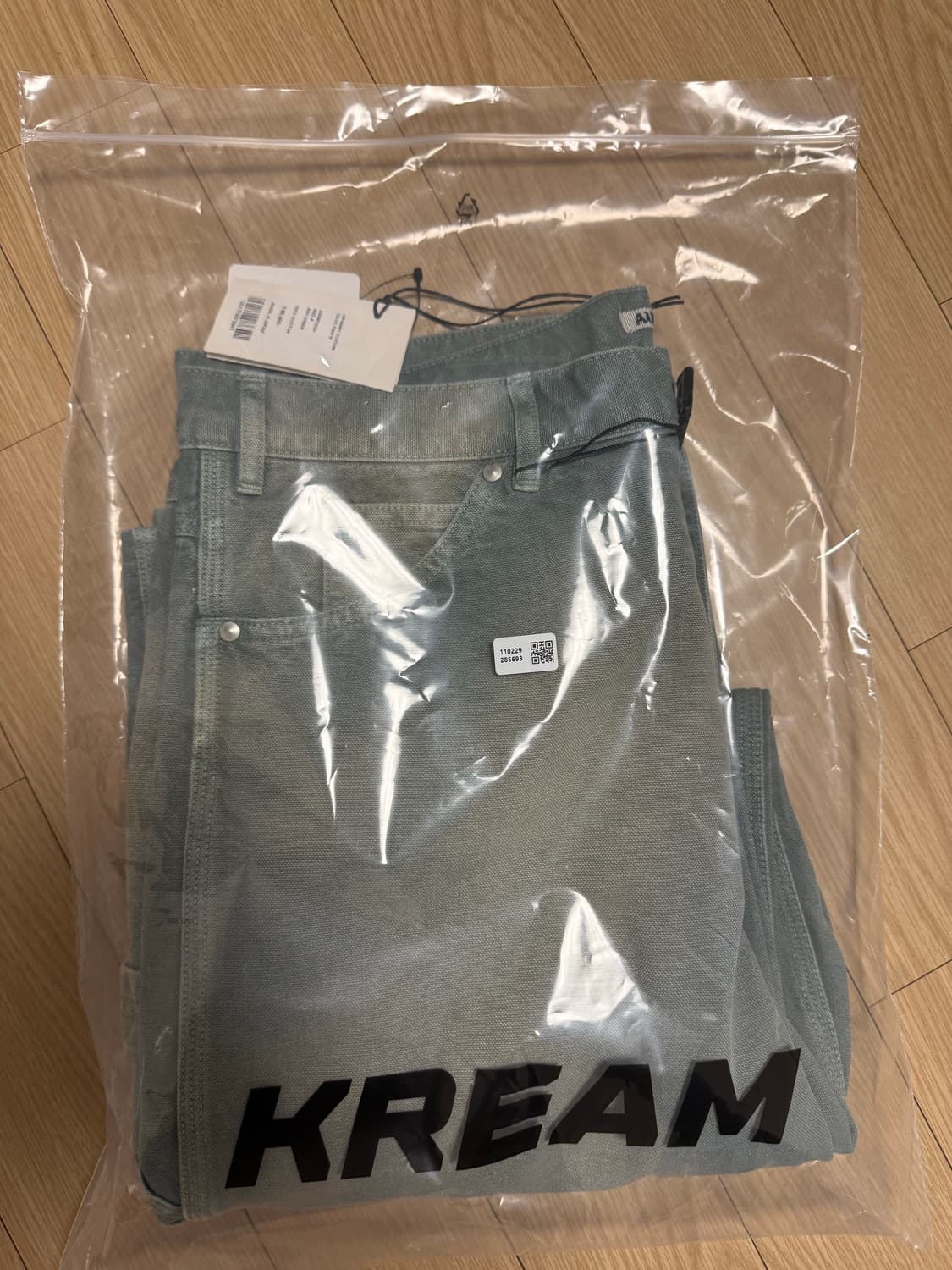 [새상품] 오라리 오가닉 코튼 덕 팬츠 애쉬 그린 4사이즈 상품이미지2