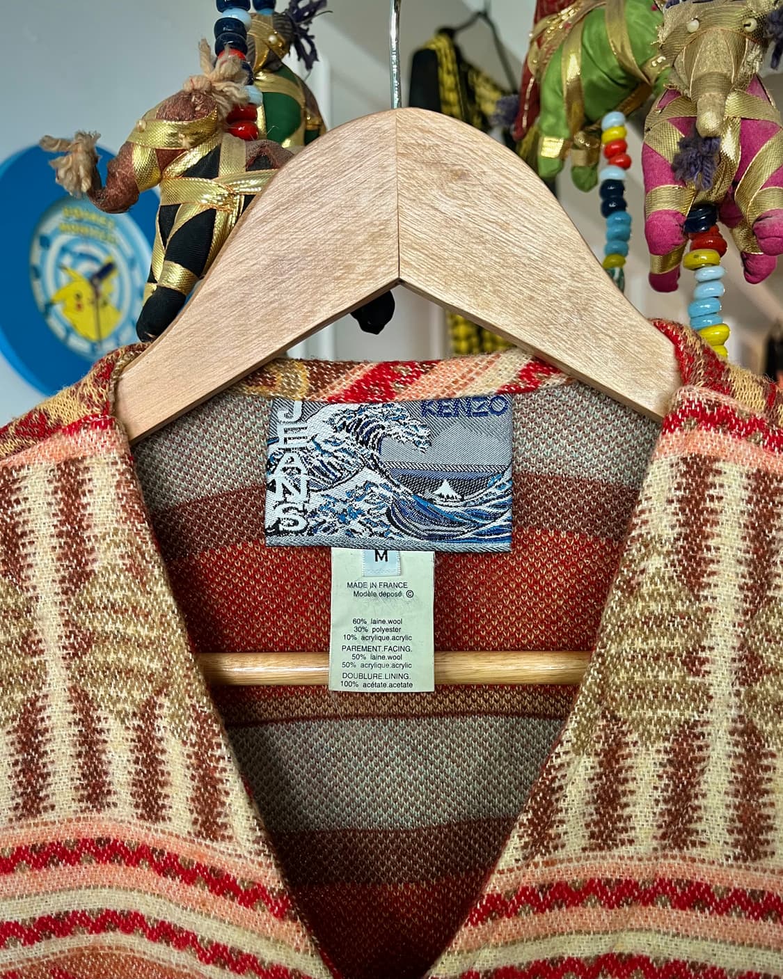 1980s KENZO Jeans Ethnic Pattern Vest 상품이미지5