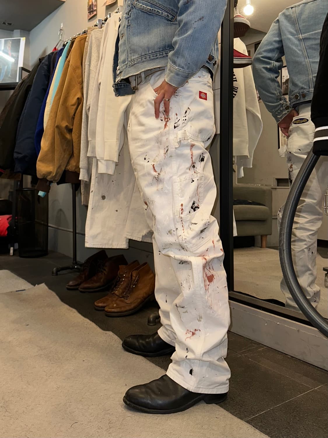 00’s Dickies carpenter painted work pant 상품이미지1