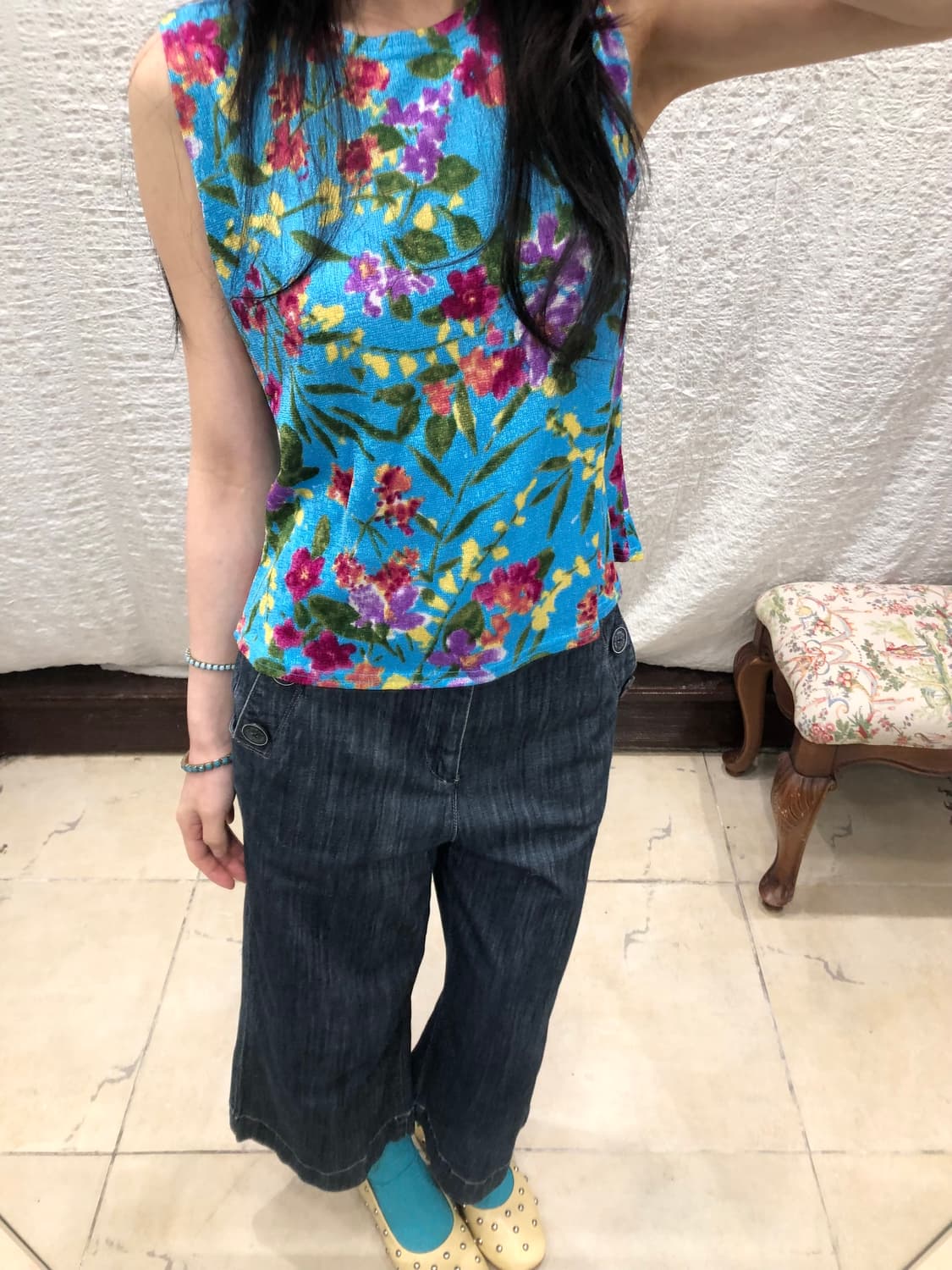 Floral pop sleeveless 상품이미지5