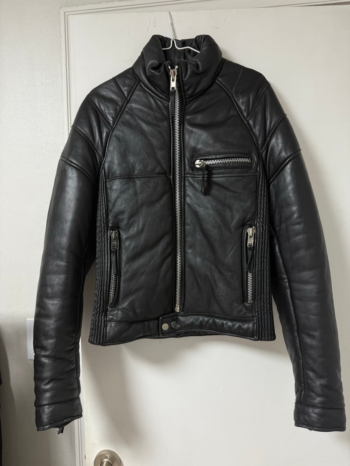 NUDE Leather 양가죽 바이커 봄버 상품이미지1