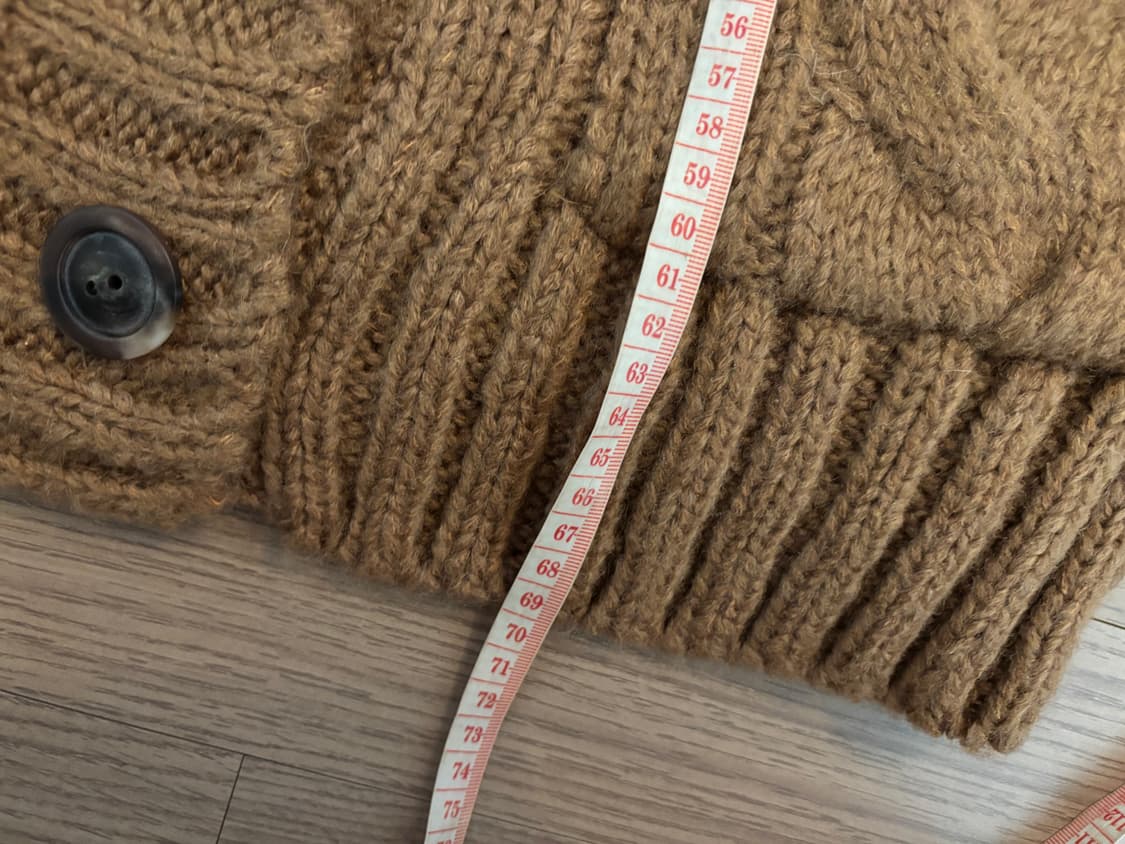 미착용 메이드인 코리아 꽈배기 니트 가디건 여성 프리 상품이미지6