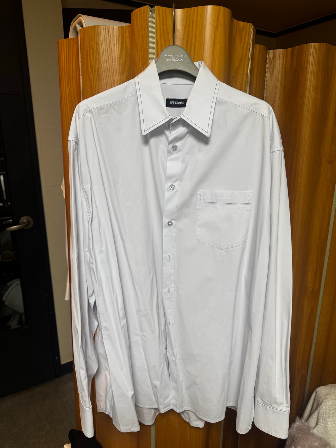 라프시몬스 엑스트라 빅 셔츠 블루 48 상품이미지2