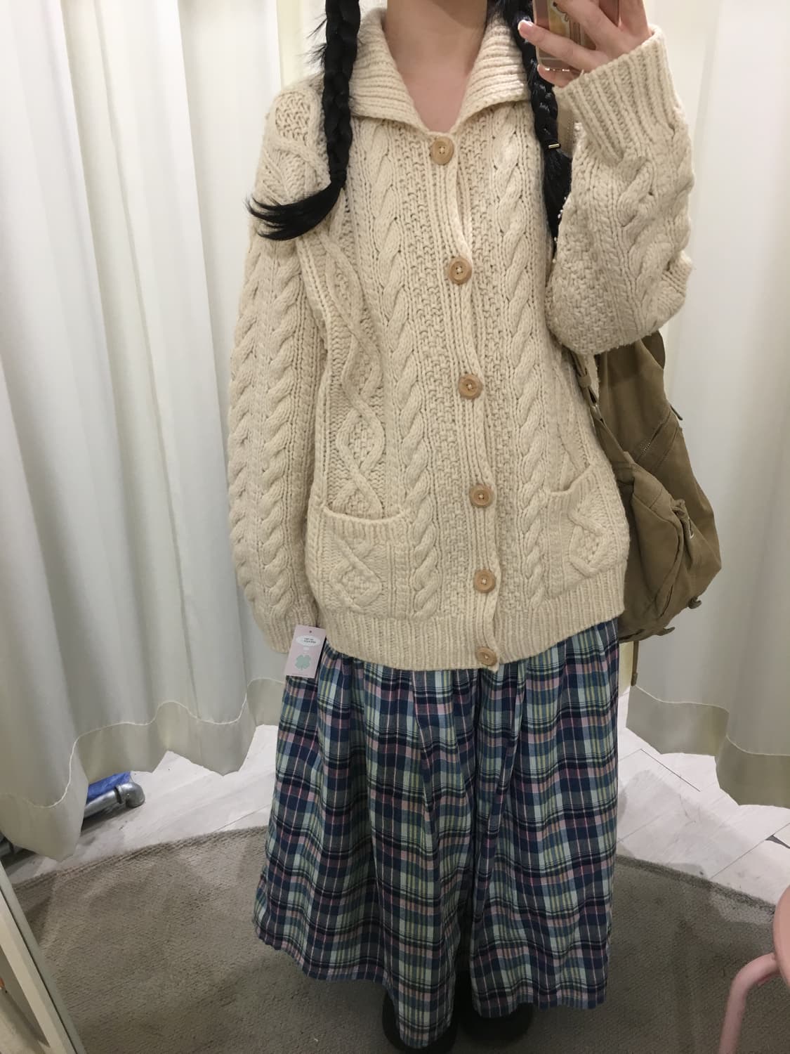 헤비울 버튼 가디건 상품이미지4