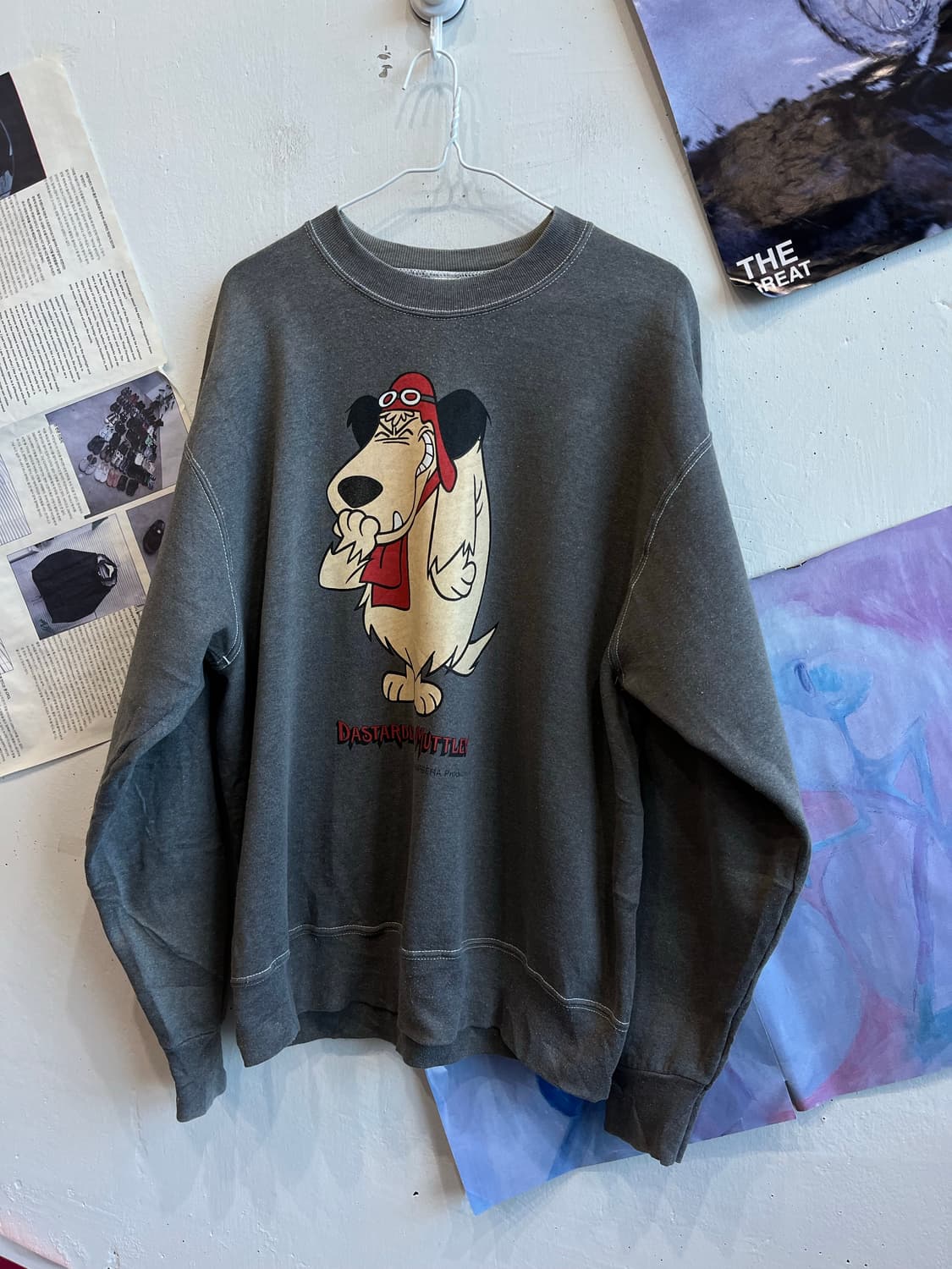 90s dastardly muttley 스웻셔츠 맨투맨 USA made 상품이미지1