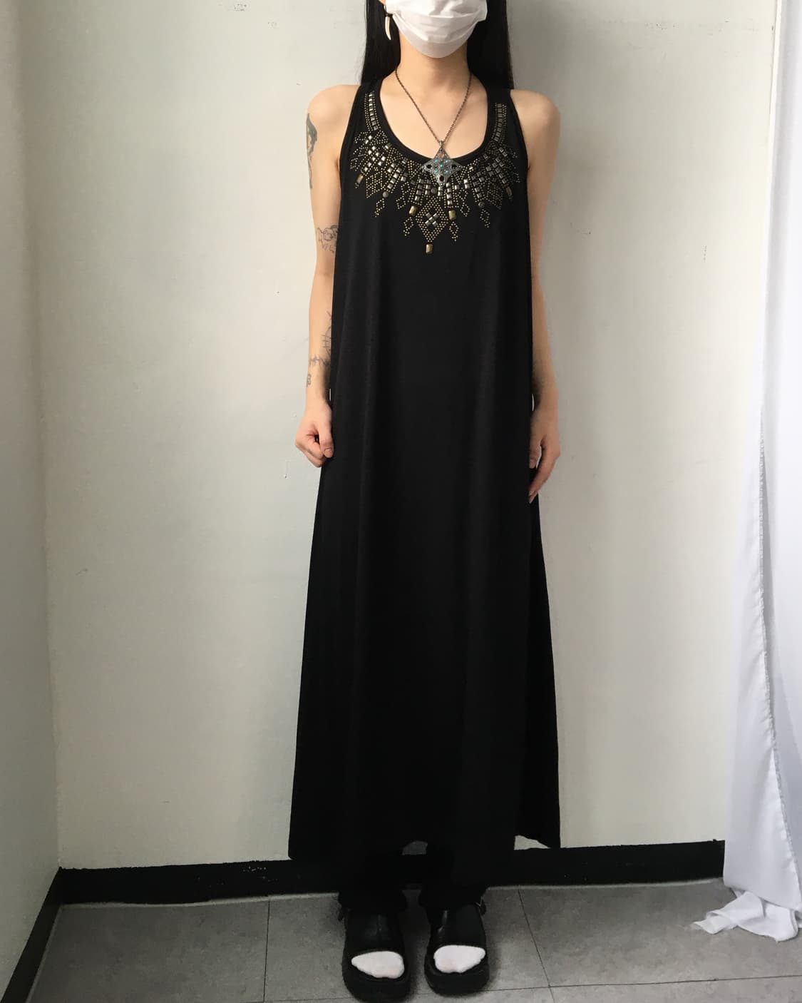 Cubic trimming sleeveless onepiece 상품이미지6