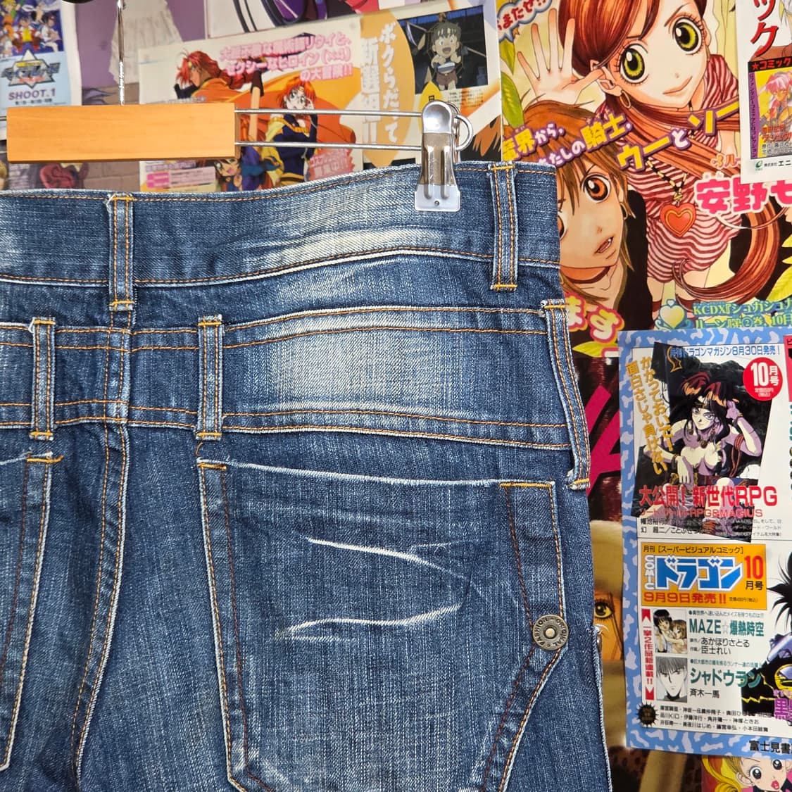 빈티지 워싱 포켓 와이드 데님 팬츠 상품이미지6
