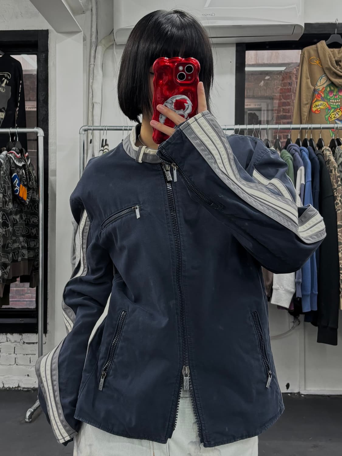 아르마니 익스체인지 사이드라인 코튼 바이커 자켓 상품이미지3