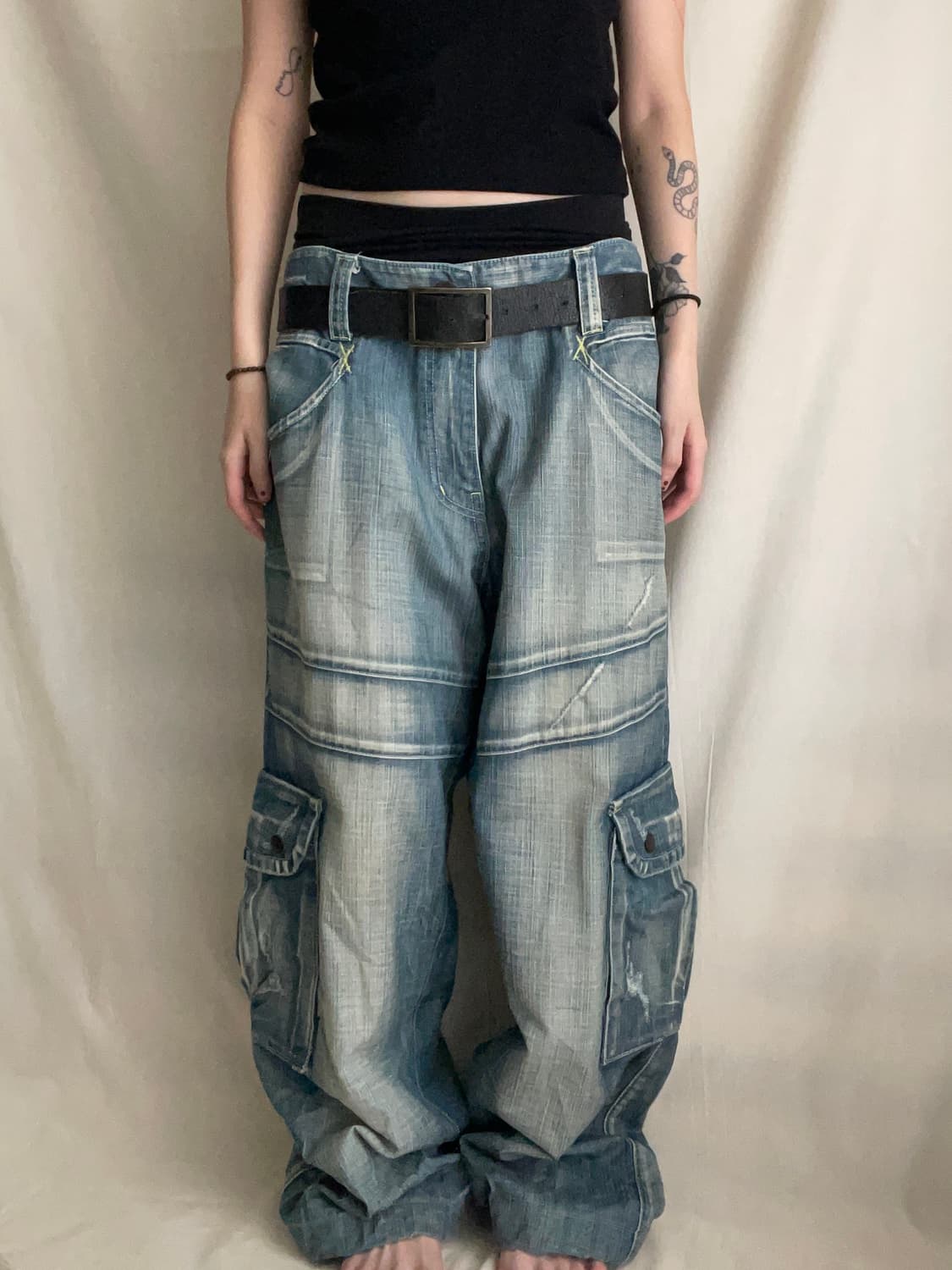 Denim Cargo Pants 상품이미지1