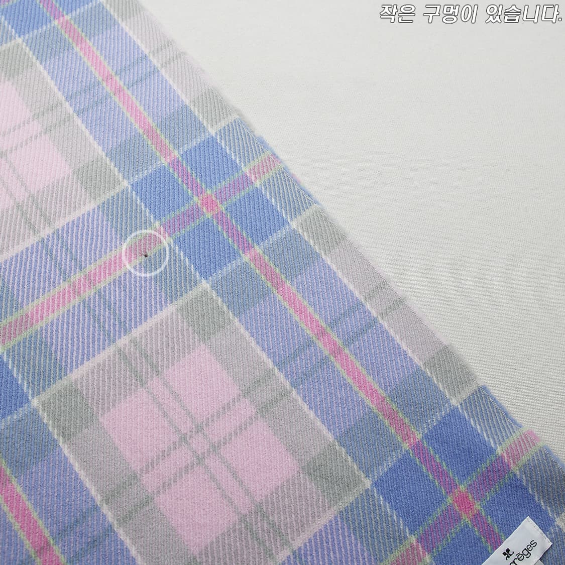 courreges 울 체크 머플러 상품이미지4