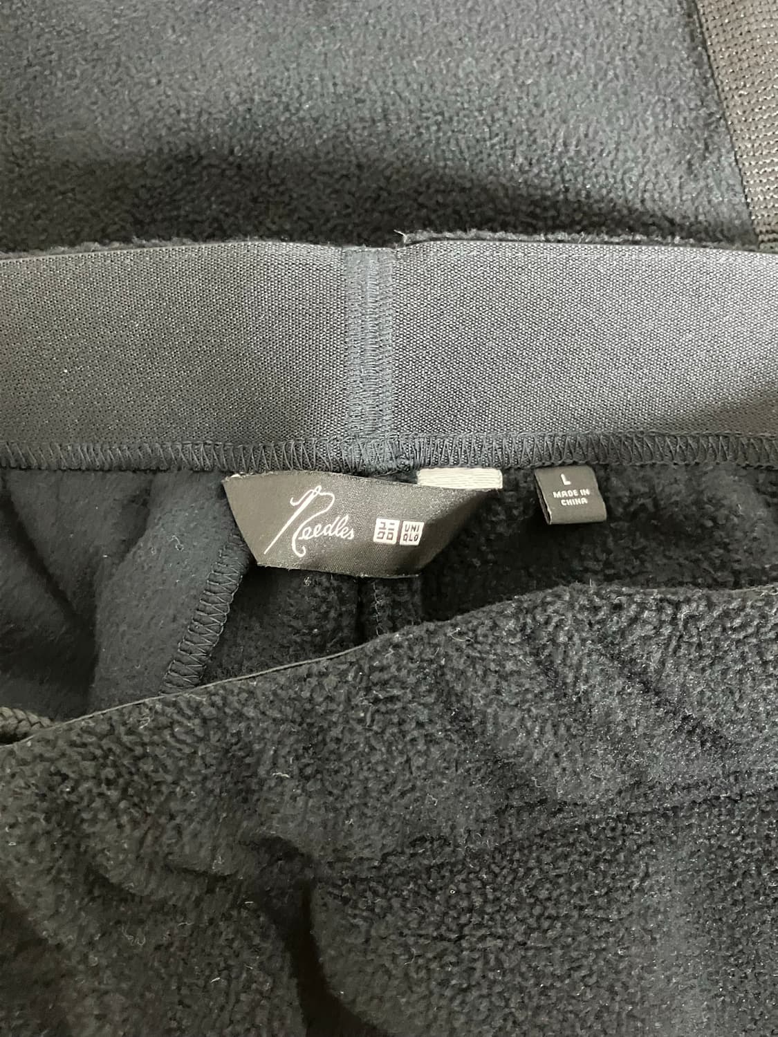 유니클로, 니들스 후리스 팬츠 블랙 와이드 상품이미지3