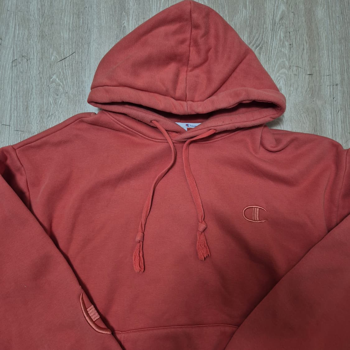 챔피온 어센틱 로고 남성 기모 후드티 상품이미지2