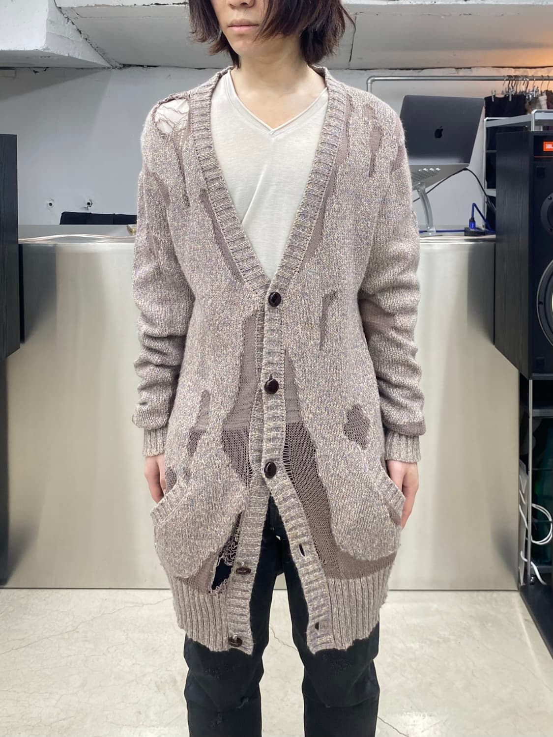 미하라 야스히로 디스트로이드 롱 가디건 상품이미지2