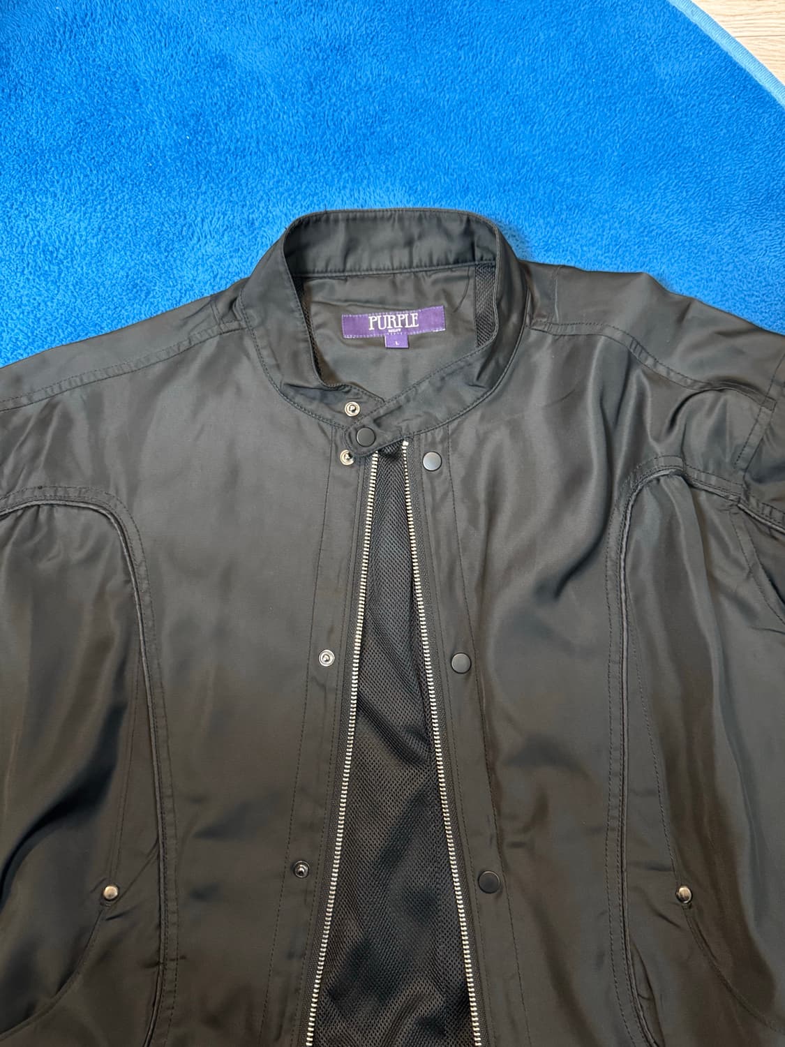 비슬로우 퍼플 나일론 레이서 자켓 상품이미지5