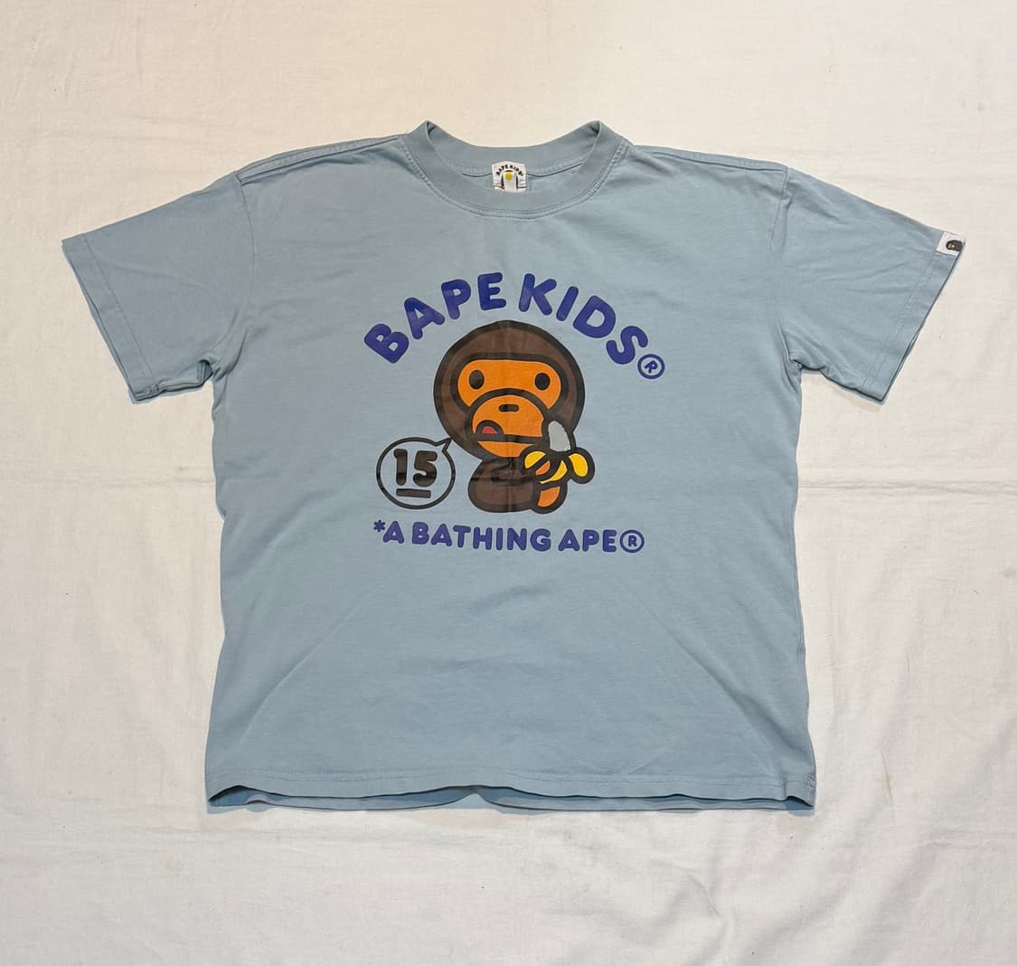희귀) 베이프 키즈 베이비 마일로 티셔츠 스카이블루 상품이미지1